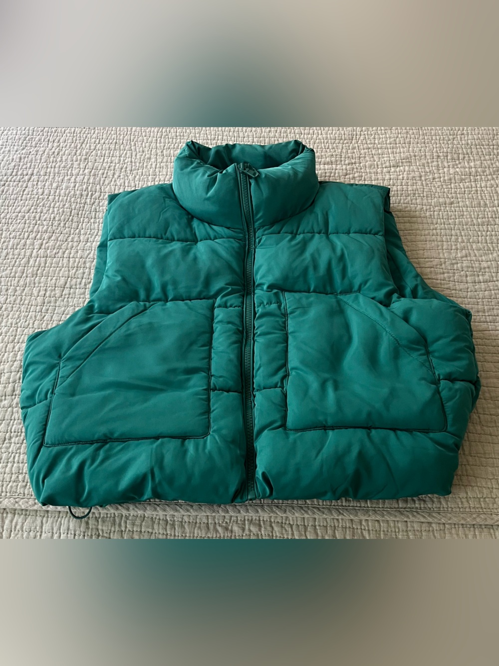 Women's Teal Puffer Vest - Quilted Sleeveless Jacket